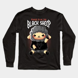 Black Sheep Metal - Funny Cute Animal - Rock Music Long Sleeve T-Shirt